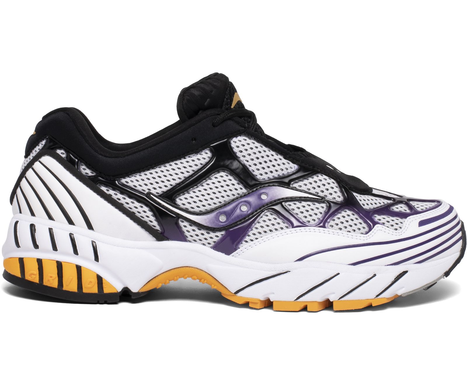 Men\'s Saucony Grid Web Originals White / Purple / Yellow | Singapore 376SGLO